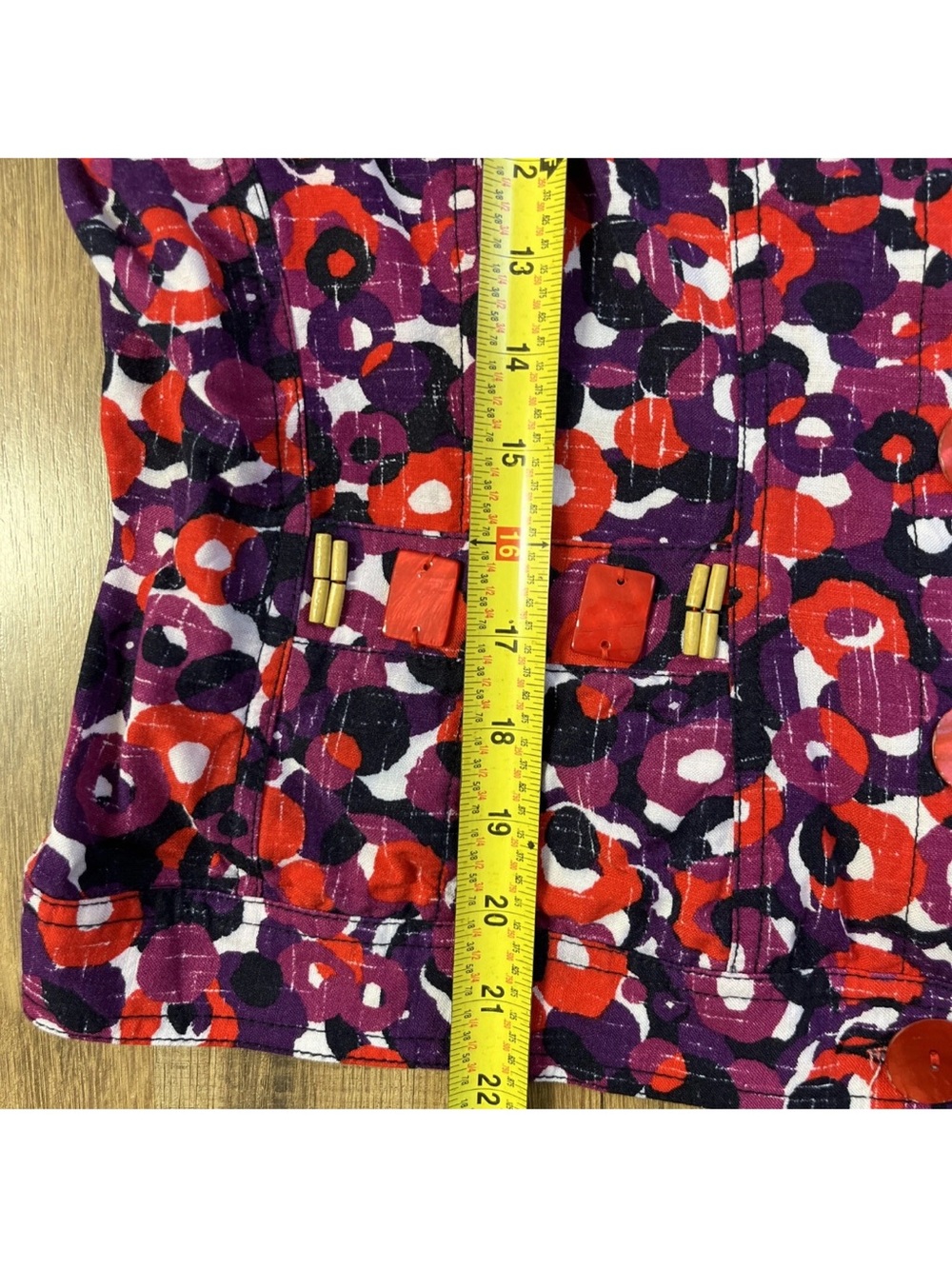 Ruby Rd. Red & Purple Floral Beaded Jacket - Picture 14 of 16